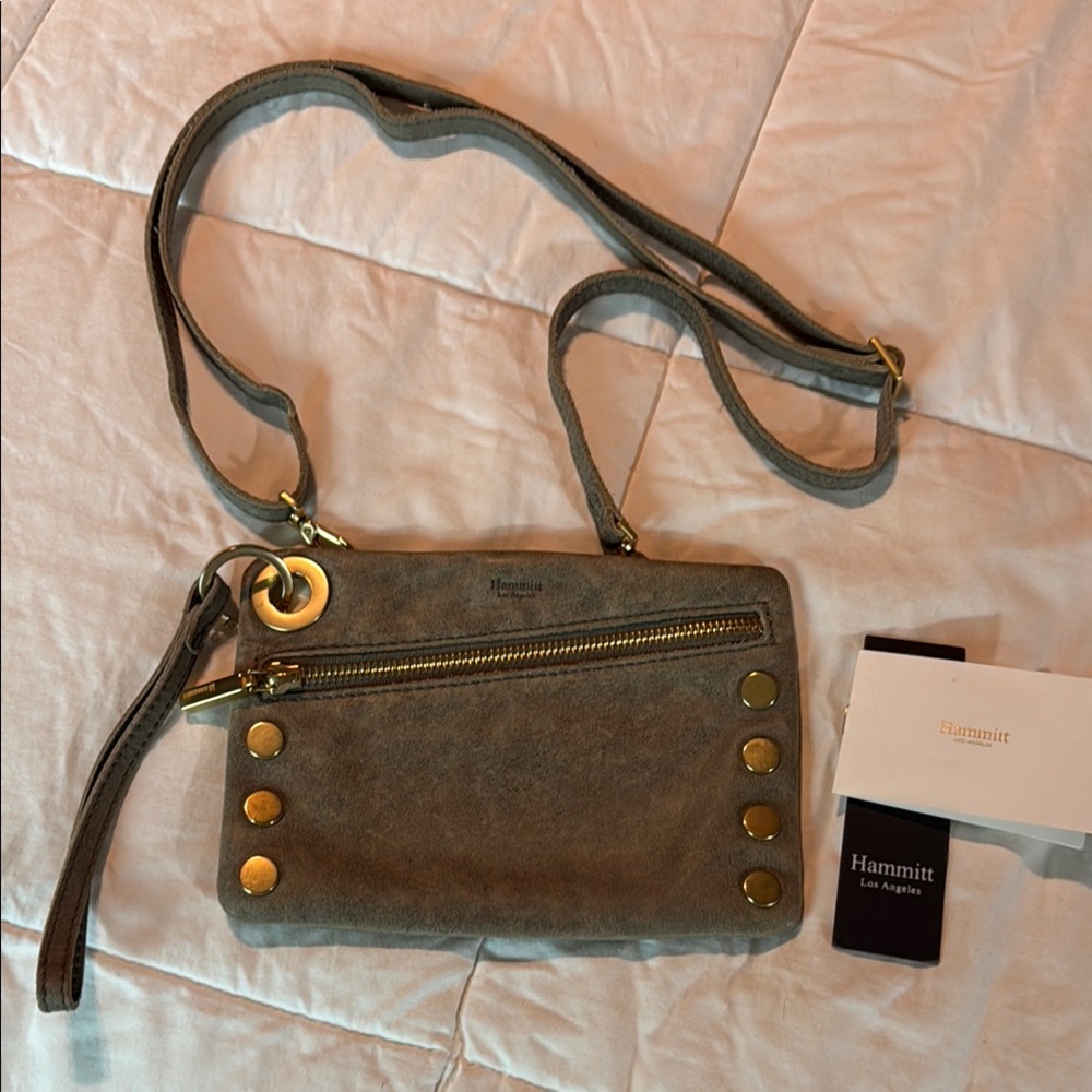 Hammitt Tan Crossbody Bag with Gold Hardware